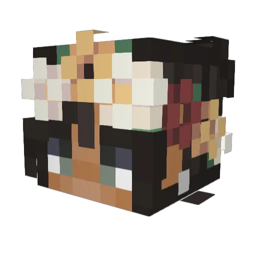 Ellies_Craft Minecraft avatar head, 3D render