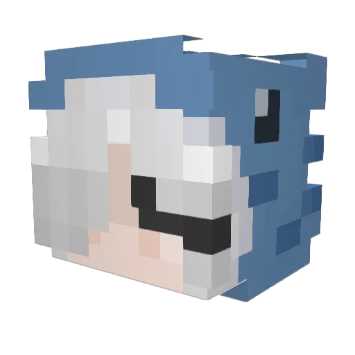 Elliiee_ Minecraft avatar head, 3D render