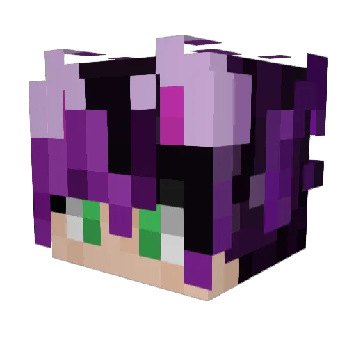 Elline_Shiroi Minecraft avatar head, 3D render