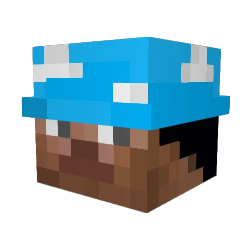 Ellinors_ Minecraft avatar head, 3D render