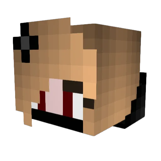 ElliotXB Minecraft avatar head, 3D render