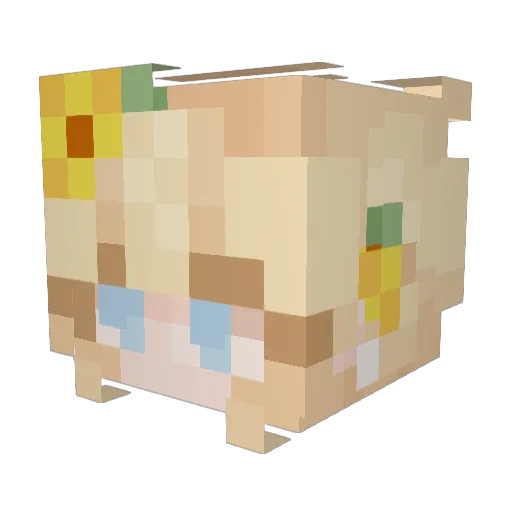 Elliotastic Minecraft avatar head, 3D render
