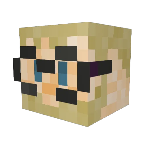 Elliott82 Minecraft avatar head, 3D render