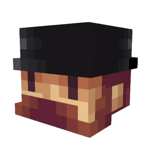 Ellipad Minecraft avatar head, 3D render