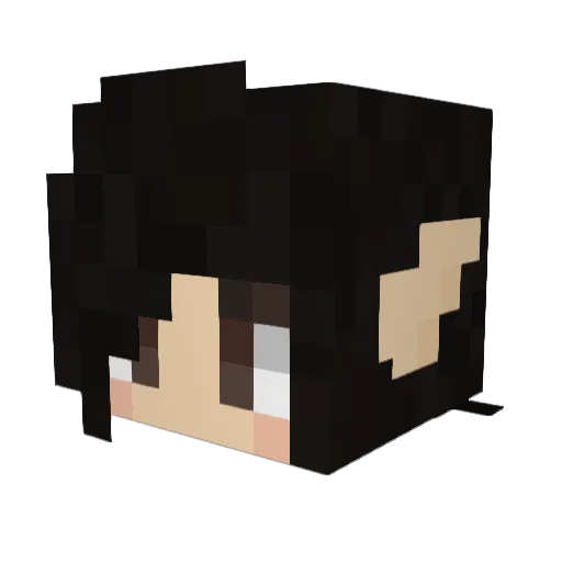 Elliphant23 Minecraft avatar head, 3D render