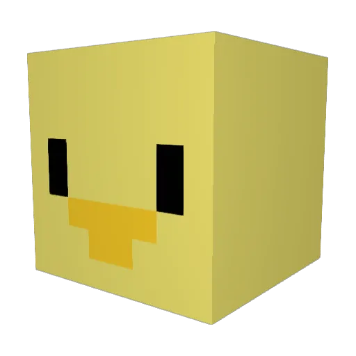 Elliptication Minecraft avatar head, 3D render