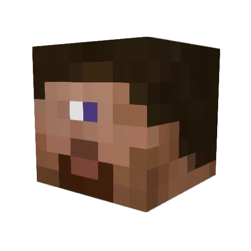 Ellipuff Minecraft avatar head, 3D render
