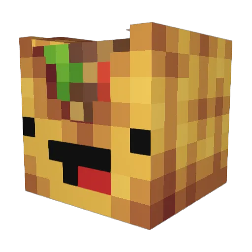 EllisBadley Minecraft avatar head, 3D render