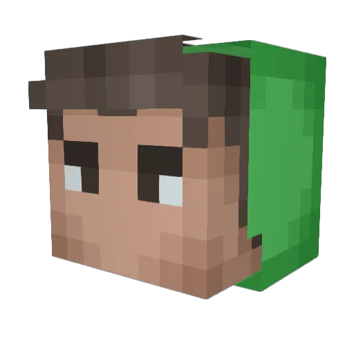 EllisDavis1 Minecraft avatar head, 3D render