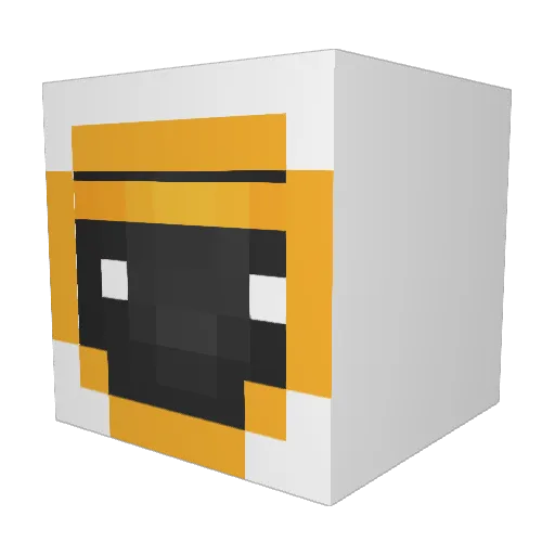 EllisNix Minecraft avatar head, 3D render