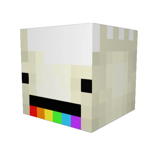 EllisP97 Minecraft avatar head, 3D render