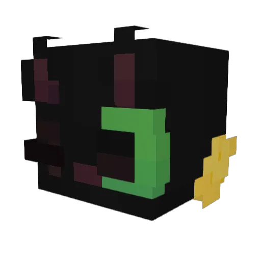 Ellistero Minecraft avatar head, 3D render