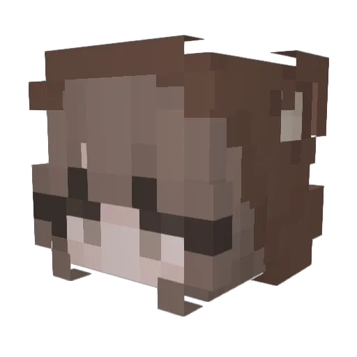 Elllliiii Minecraft avatar head, 3D render