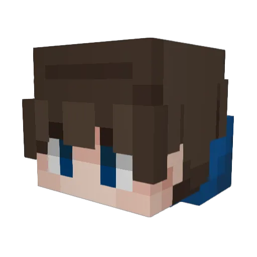 Ellmayor Minecraft avatar head, 3D render