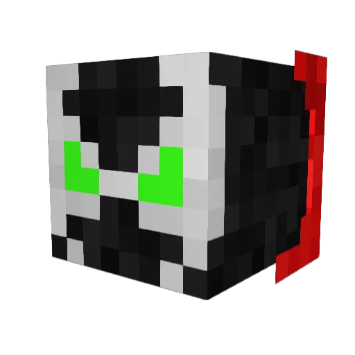 Ellmer123 Minecraft avatar head, 3D render