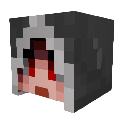 Ellneus Minecraft avatar head, 3D render
