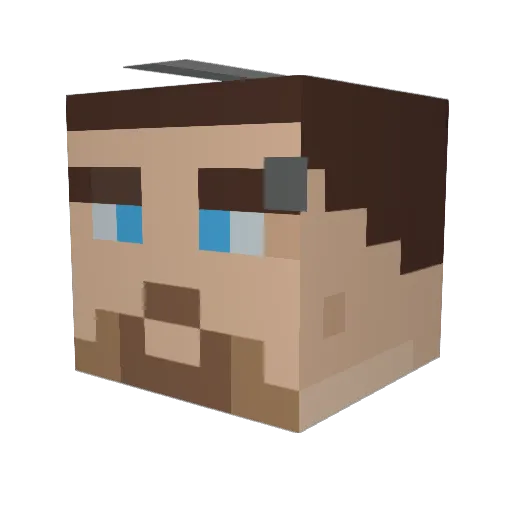 ElloGov21 Minecraft avatar head, 3D render