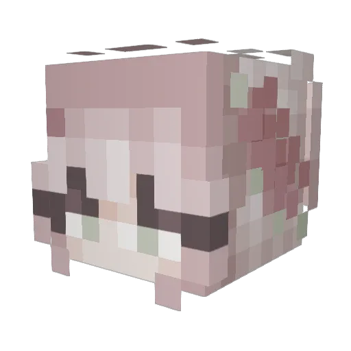 ElloLadz Minecraft avatar head, 3D render