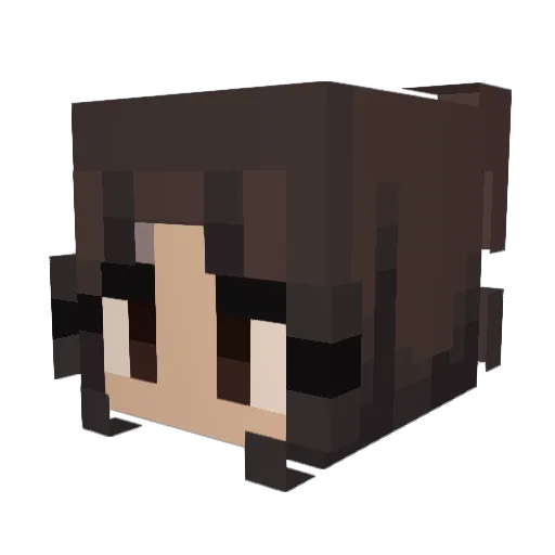 ElloaCZ Minecraft avatar head, 3D render