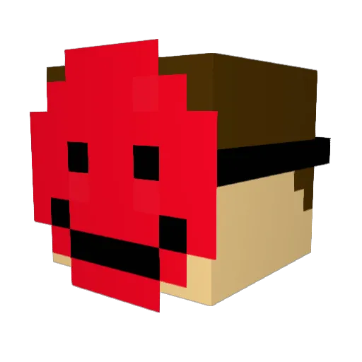 Ellochain Minecraft avatar head, 3D render