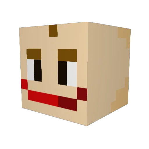 Elloell0 Minecraft avatar head, 3D render
