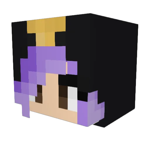 ElloitsEmma Minecraft avatar head, 3D render