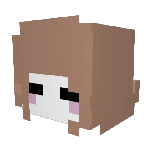 EllooItsMeLuigi Minecraft avatar head, 3D render