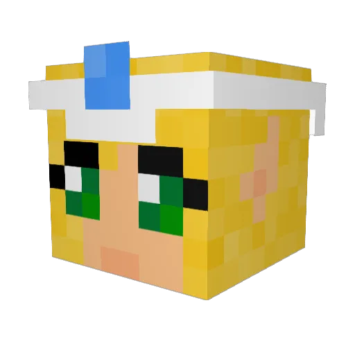 Ellothiel Minecraft avatar head, 3D render