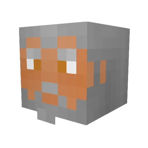 Elloway Minecraft avatar head, 3D render
