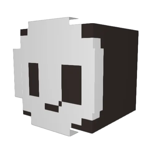 Ellowinne Minecraft avatar head, 3D render