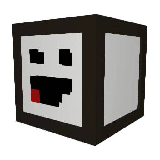 Elloxz Minecraft avatar head, 3D render
