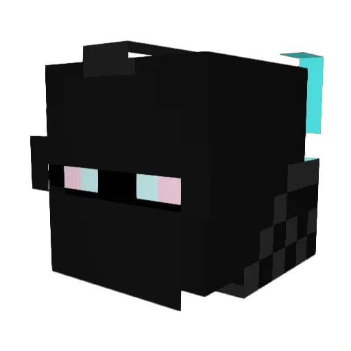 Ellsnow Minecraft avatar head, 3D render
