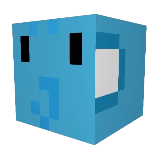 Ellue_Elephant Minecraft avatar head, 3D render