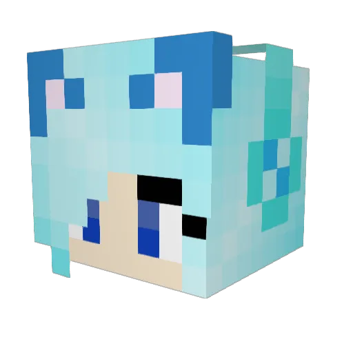 ElluliPvP Minecraft avatar head, 3D render