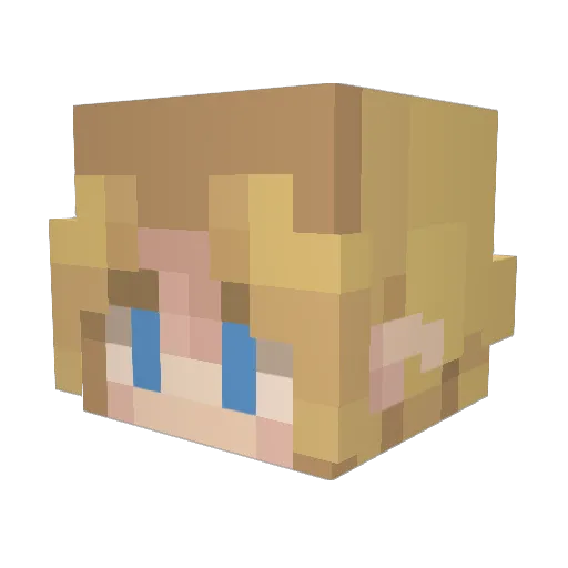 Ellvix Minecraft avatar head, 3D render