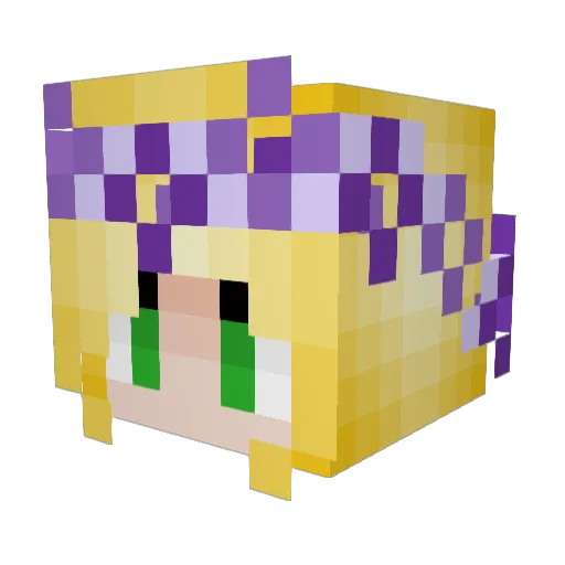 Elly1220 Minecraft avatar head, 3D render