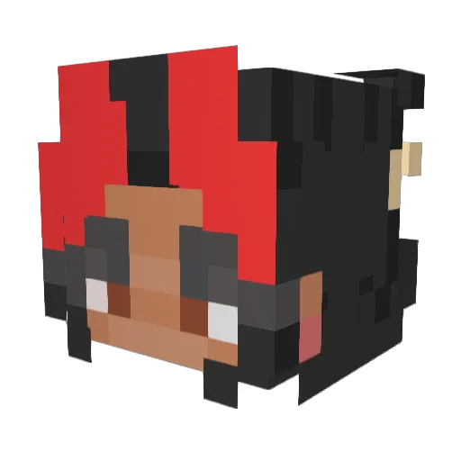 Elly1324 Minecraft avatar head, 3D render