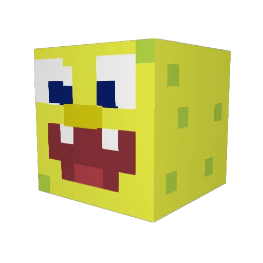 EllyLaf Minecraft avatar head, 3D render