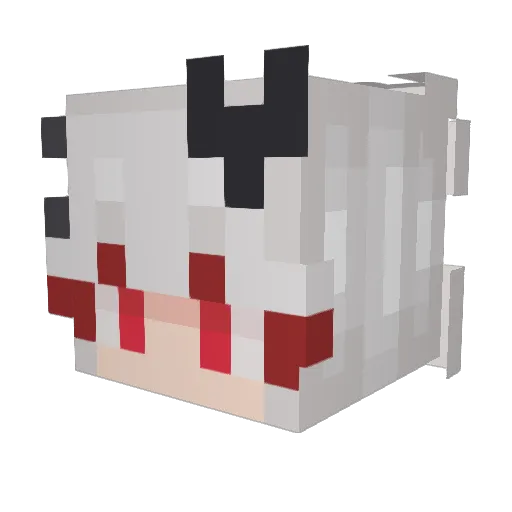 EllySilverArrow Minecraft avatar head, 3D render