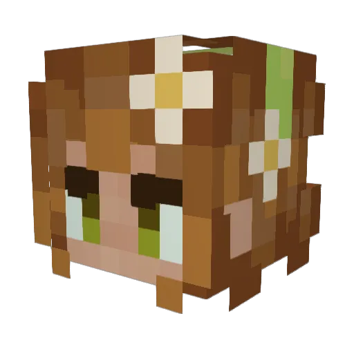 EllyTheDreamer Minecraft avatar head, 3D render