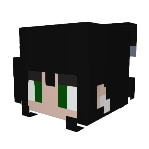 Elly_Onyx Minecraft avatar head, 3D render