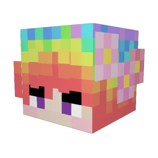 Ellyasa Minecraft avatar head, 3D render