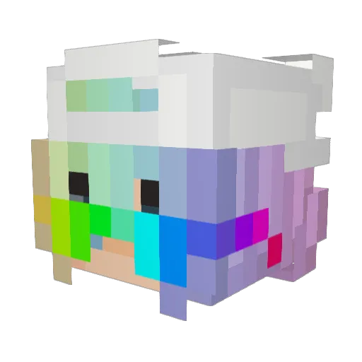 Ellyceci Minecraft avatar head, 3D render