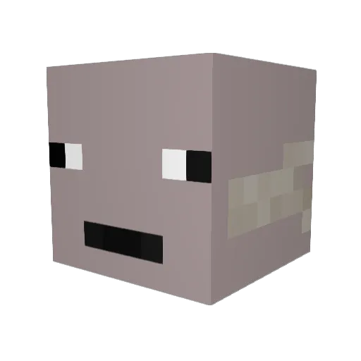 Ellyiga Minecraft avatar head, 3D render