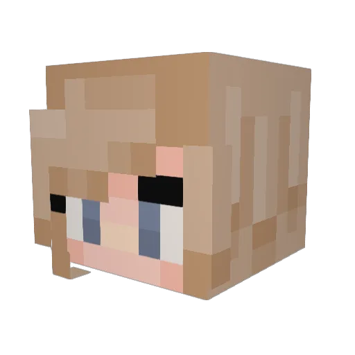 Ellyndria Minecraft avatar head, 3D render
