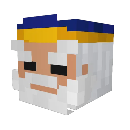 Ellysh Minecraft avatar head, 3D render