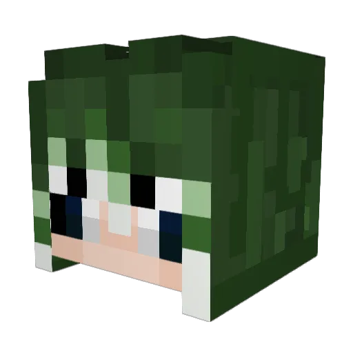 Ellytrium Minecraft avatar head, 3D render