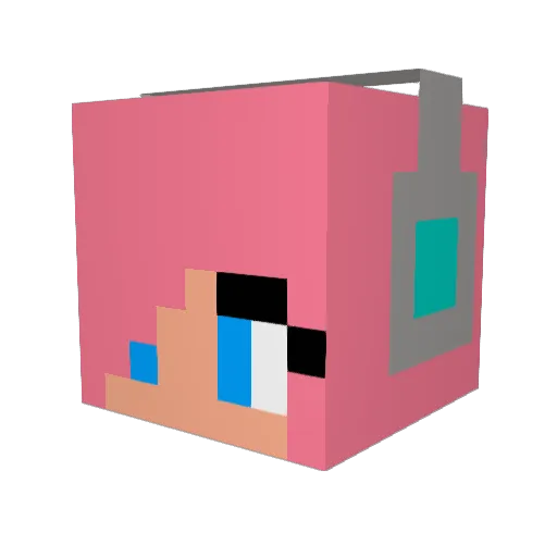 Ellz_004 Minecraft avatar head, 3D render