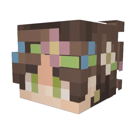 ElmWoods_ Minecraft avatar head, 3D render