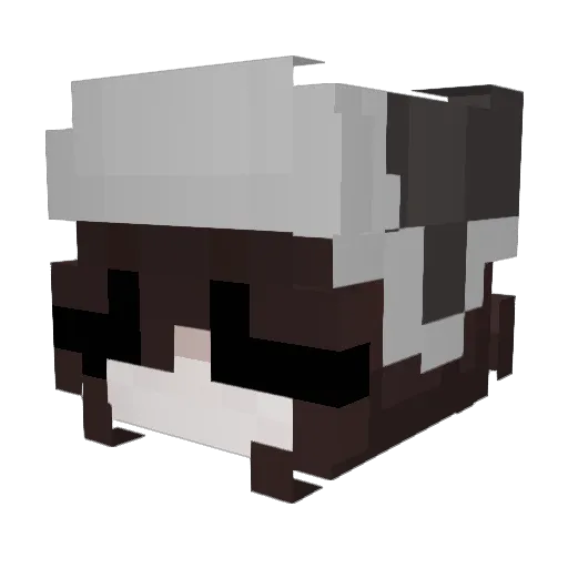 Elmafe Minecraft avatar head, 3D render